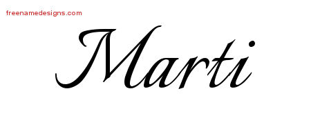 Calligraphic Name Tattoo Designs Marti Download Free