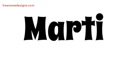 Groovy Name Tattoo Designs Marti Free Lettering