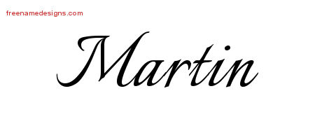 Calligraphic Name Tattoo Designs Martin Free Graphic