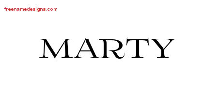 Flourishes Name Tattoo Designs Marty Printable