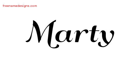 Art Deco Name Tattoo Designs Marty Graphic Download