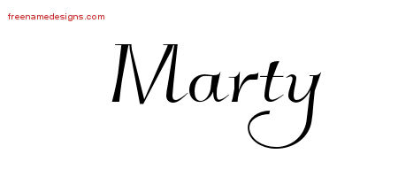 Elegant Name Tattoo Designs Marty Download Free