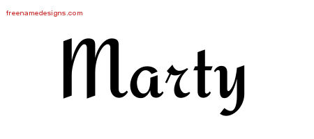 Calligraphic Stylish Name Tattoo Designs Marty Download Free