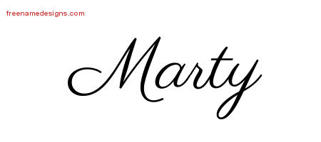 Classic Name Tattoo Designs Marty Graphic Download