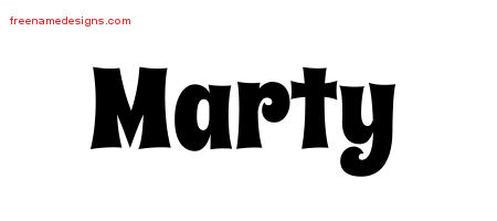 Groovy Name Tattoo Designs Marty Free Lettering
