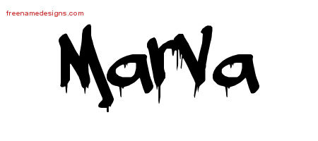Graffiti Name Tattoo Designs Marva Free Lettering