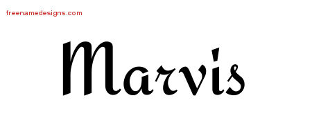 Calligraphic Stylish Name Tattoo Designs Marvis Download Free