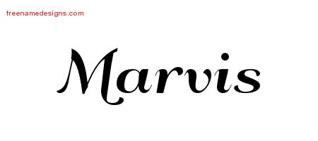 Art Deco Name Tattoo Designs Marvis Printable