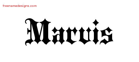 Old English Name Tattoo Designs Marvis Free