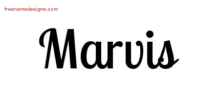Handwritten Name Tattoo Designs Marvis Free Download