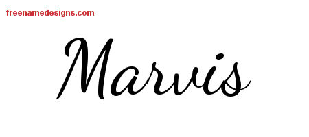 Lively Script Name Tattoo Designs Marvis Free Printout