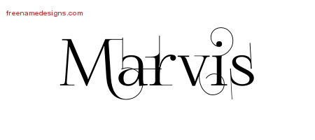 Decorated Name Tattoo Designs Marvis Free