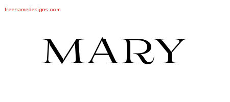 Flourishes Name Tattoo Designs Mary Graphic Download