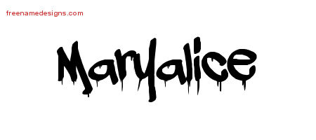 Graffiti Name Tattoo Designs Maryalice Free Lettering