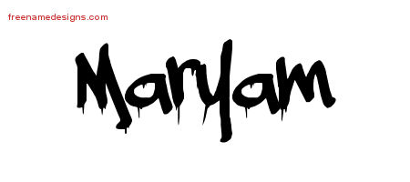 Graffiti Name Tattoo Designs Maryam Free Lettering