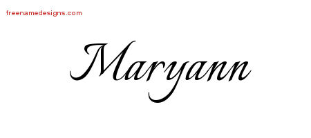 Calligraphic Name Tattoo Designs Maryann Download Free