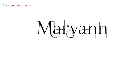 Decorated Name Tattoo Designs Maryann Free