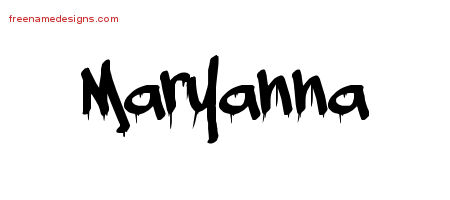 Graffiti Name Tattoo Designs Maryanna Free Lettering