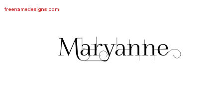 Decorated Name Tattoo Designs Maryanne Free