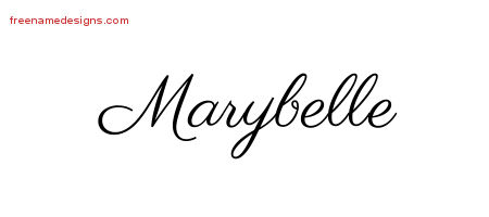 Classic Name Tattoo Designs Marybelle Graphic Download