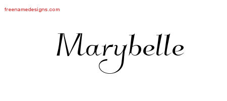 Elegant Name Tattoo Designs Marybelle Free Graphic