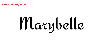 Calligraphic Stylish Name Tattoo Designs Marybelle Download Free