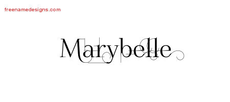 Decorated Name Tattoo Designs Marybelle Free