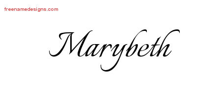 Calligraphic Name Tattoo Designs Marybeth Download Free