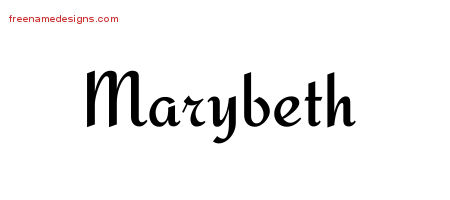 Calligraphic Stylish Name Tattoo Designs Marybeth Download Free