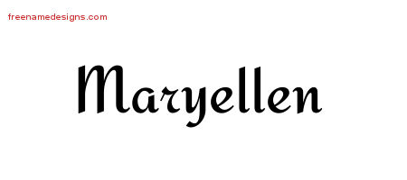 Calligraphic Stylish Name Tattoo Designs Maryellen Download Free