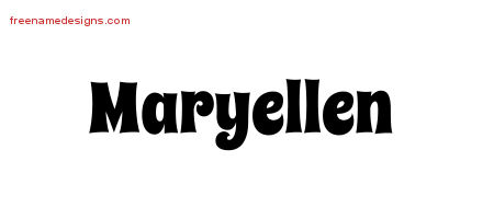 Groovy Name Tattoo Designs Maryellen Free Lettering