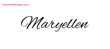 Cursive Name Tattoo Designs Maryellen Download Free