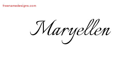 Calligraphic Name Tattoo Designs Maryellen Download Free
