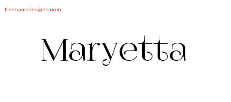 Vintage Name Tattoo Designs Maryetta Free Download