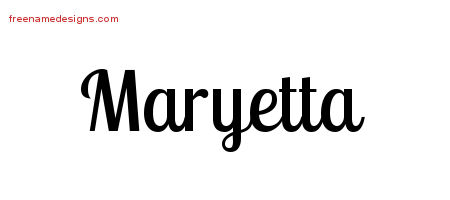 Handwritten Name Tattoo Designs Maryetta Free Download