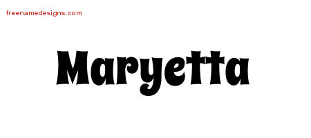 Groovy Name Tattoo Designs Maryetta Free Lettering