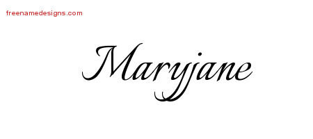 Calligraphic Name Tattoo Designs Maryjane Download Free