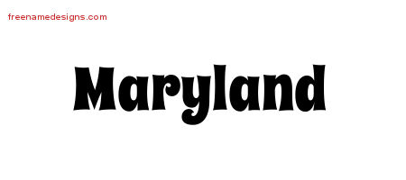 Groovy Name Tattoo Designs Maryland Free Lettering