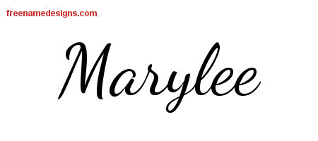 Lively Script Name Tattoo Designs Marylee Free Printout