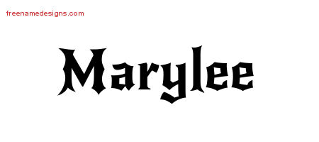 Gothic Name Tattoo Designs Marylee Free Graphic