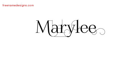 Decorated Name Tattoo Designs Marylee Free