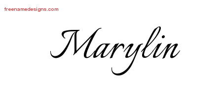 Calligraphic Name Tattoo Designs Marylin Download Free