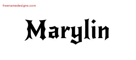 Gothic Name Tattoo Designs Marylin Free Graphic Gothic Name Tattoo Designs Marylin Free Graphic
