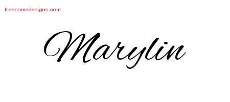 Cursive Name Tattoo Designs Marylin Download Free