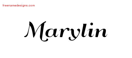Art Deco Name Tattoo Designs Marylin Printable