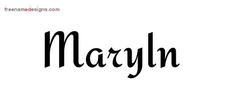 Calligraphic Stylish Name Tattoo Designs Maryln Download Free