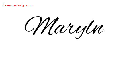 Cursive Name Tattoo Designs Maryln Download Free