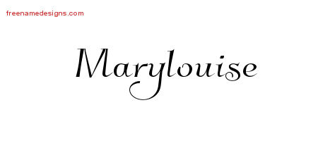 Elegant Name Tattoo Designs Marylouise Free Graphic