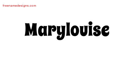 Groovy Name Tattoo Designs Marylouise Free Lettering