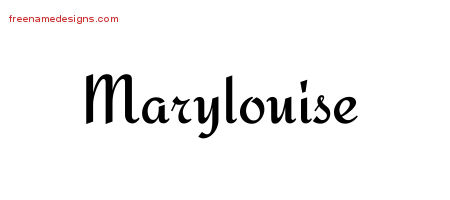 Calligraphic Stylish Name Tattoo Designs Marylouise Download Free